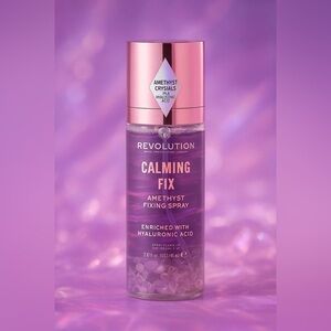 Revolution Calming Fix Amethyst Fixing Setting Spray Crystals Hyaluronic Acid